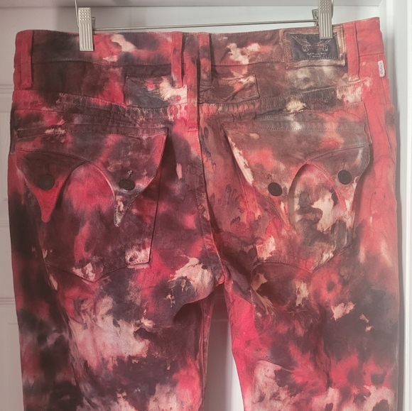 Nwot Robins Jean Mens Shorts Redblkwht 